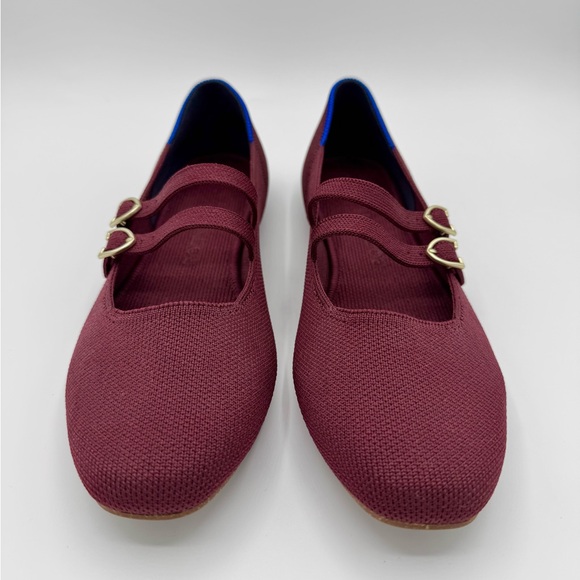 Rothy’s Double Buckle Mary Jane Flats “Cabernet” size 7 Like-New - Picture 7 of 13